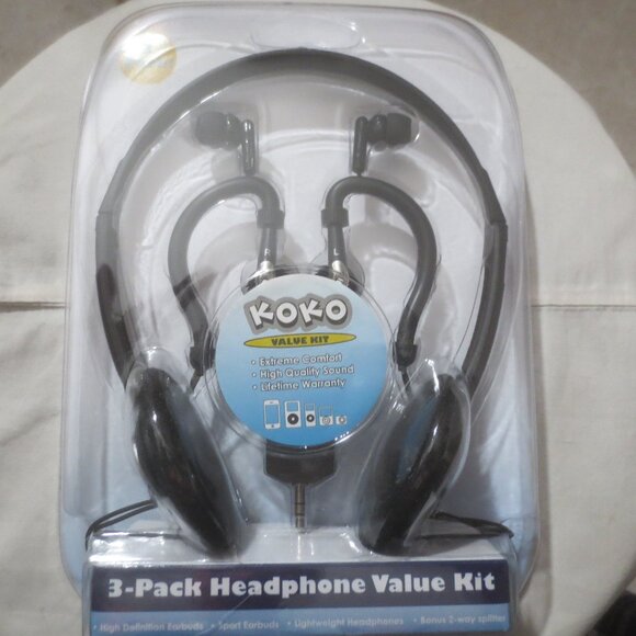 Brand New Sealed 3 Headphones Earbuds Earphones Package Set. - Picture 1 of 10